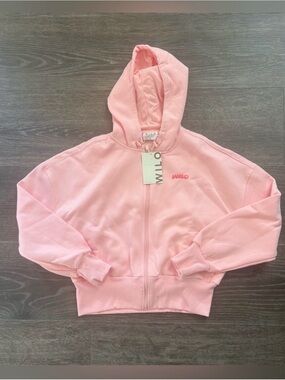 Wilo the Label Pink Logo Zip-up Hoodie - Size Medium NEW!